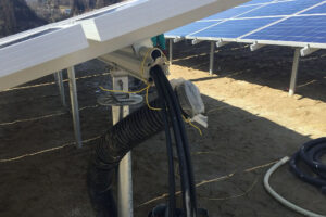 Photovoltaic vacuum fixture